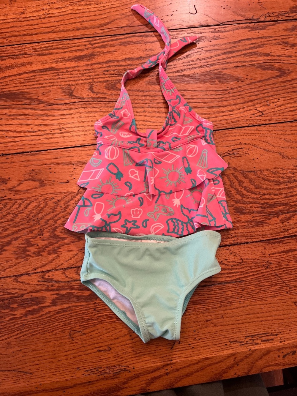 Wave Zone 2 piece swimsuit 12 month old